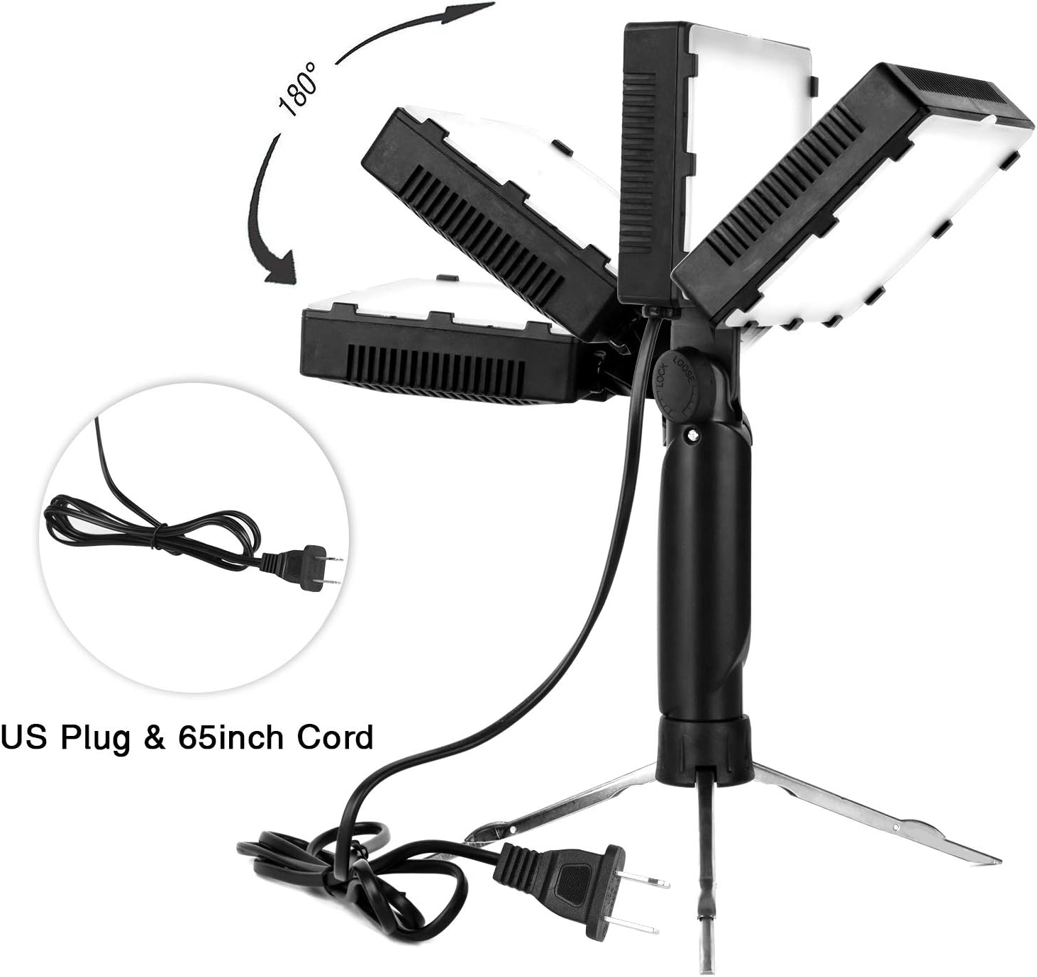 Emart 60 LED Continuous Portable Photography Lighting Kit for Table Top Photo Video Studio Light Lamp with Color Filters - 2 Packs : Camera & Photo