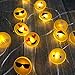 Battery Operated String Lights Timer Control for 6hrs On and 18 hrs Off 20 Cute Emoji String of Lights LED Outdoor Waterproof Flexible Novelty Lighting(EXP)