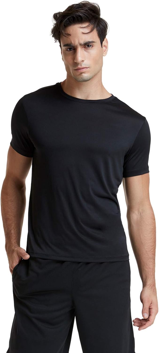 ATHLIO 2 or 3 Pack Men's Workout Running Shirts, Sun Protection Quick Dry Athletic Shirts, Short Sleeve Gym T-Shirts : Clothing