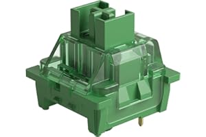 Akko V3 Matcha Green Pro Keyboard Switch with Dustproof Stem for Mechanical Gaming Keyboard, 50gf Actuation Force Linear Switches (45pcs)