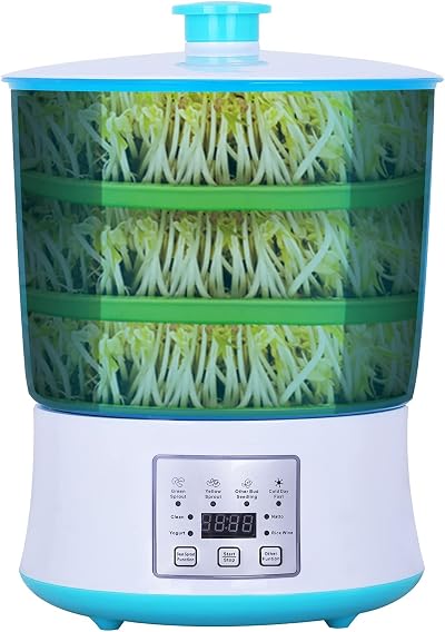 MXBAOHENG 3-Layer Bean Sprouts Sprouter, 26x34x26 cm, Outdoor Tabletop