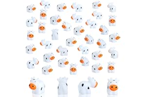 ROMROC 120 PCS Mini Cow Figurines Mini Animal Decoration Mini Resin Cow Mini Resin Animals for DIY Crafts Outdoor Moss Ornaments Landscape Figurines Garden Fairy Outdoor Tiny Animals to Hide