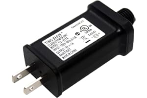 NEHBUJIN Class 2 Power Unit LED Transformer Raintight IP44 US Plug Adapter, Seasonal-Use LED Driver for LED String Light, Holiday Lighting (6V 6W)