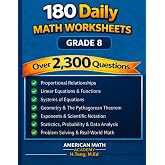 180 Daily Math Worksheets: Grade 8