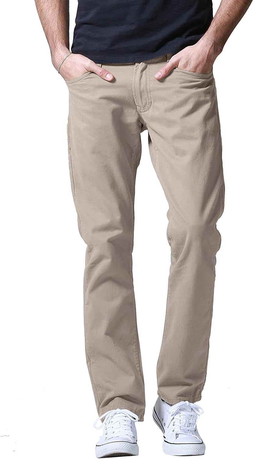 Match チノパン メンズ 大きいサイズ ストレート スリム カラーパンツ ビジネス カジュアル ズボン#8032(M/30， アーミーグレー) [並行輸入品]