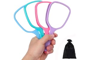 Aestivate 4PC Hand Mirror, Travel Handheld Mirror, Cosmetic Mirror with Handle (4PC)