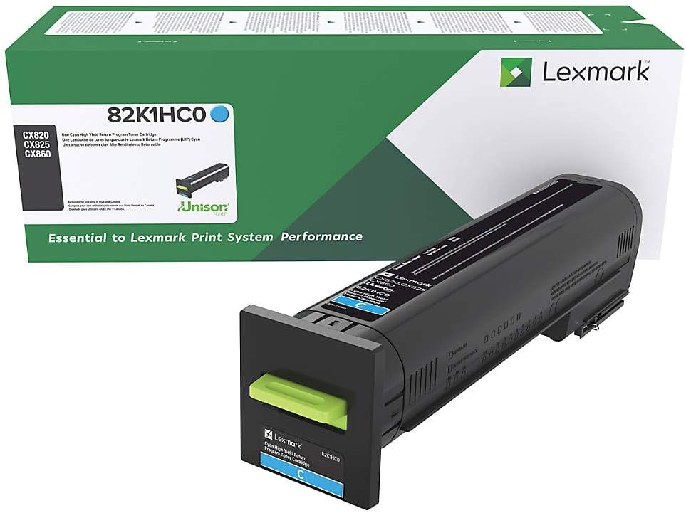 Lexmark82K1HC0 CX820 Cyan High Yield Return Program Cartridge Toner