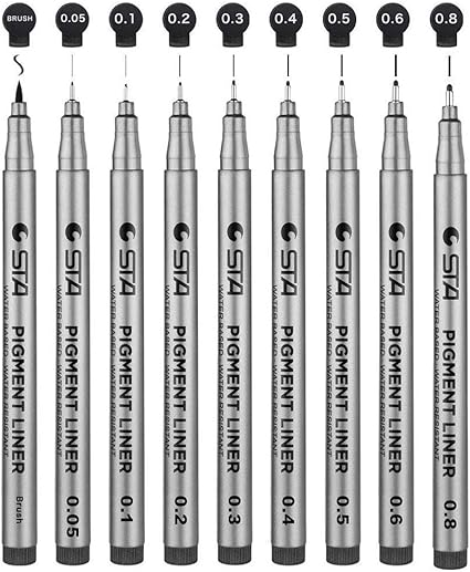 Fineliner Stylos9 Stylos Fineliner Noirs Micro Pen Fineliner Dessin Stylos Pour Le Dessinlarchitecturescrapbooking Dessin Technique