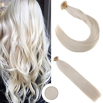 Amazon Com Ugeat U Tip Nail Tip Human Hair Extensions 22inch Pre