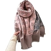First Choose Women's Blanket Chunky, Pashmina Shawls Wraps Oversized Winter & Fall Warm Scarfs Soft Cashmere Feel for Women (Petal Pink)