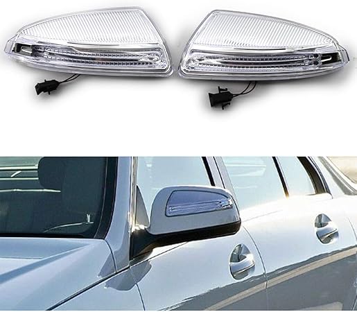 Amazon Zhangruidf4e 車 交換用 リアビューミラー サイドミラー バックミラー ウインカー機能 高輝度 黄色 クリアレンズ カスタム 適合車種 メルセデスベンツ W4 C250 C300 C350 C63 Amg 1ペア サイドミラー 車 バイク