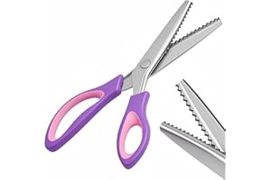 WFOEJEJ Pinking Shears， Zig Zag Scissors for Fabric，Pinking Shears for Fabric Cutting,Professional Handheld Dressmaking