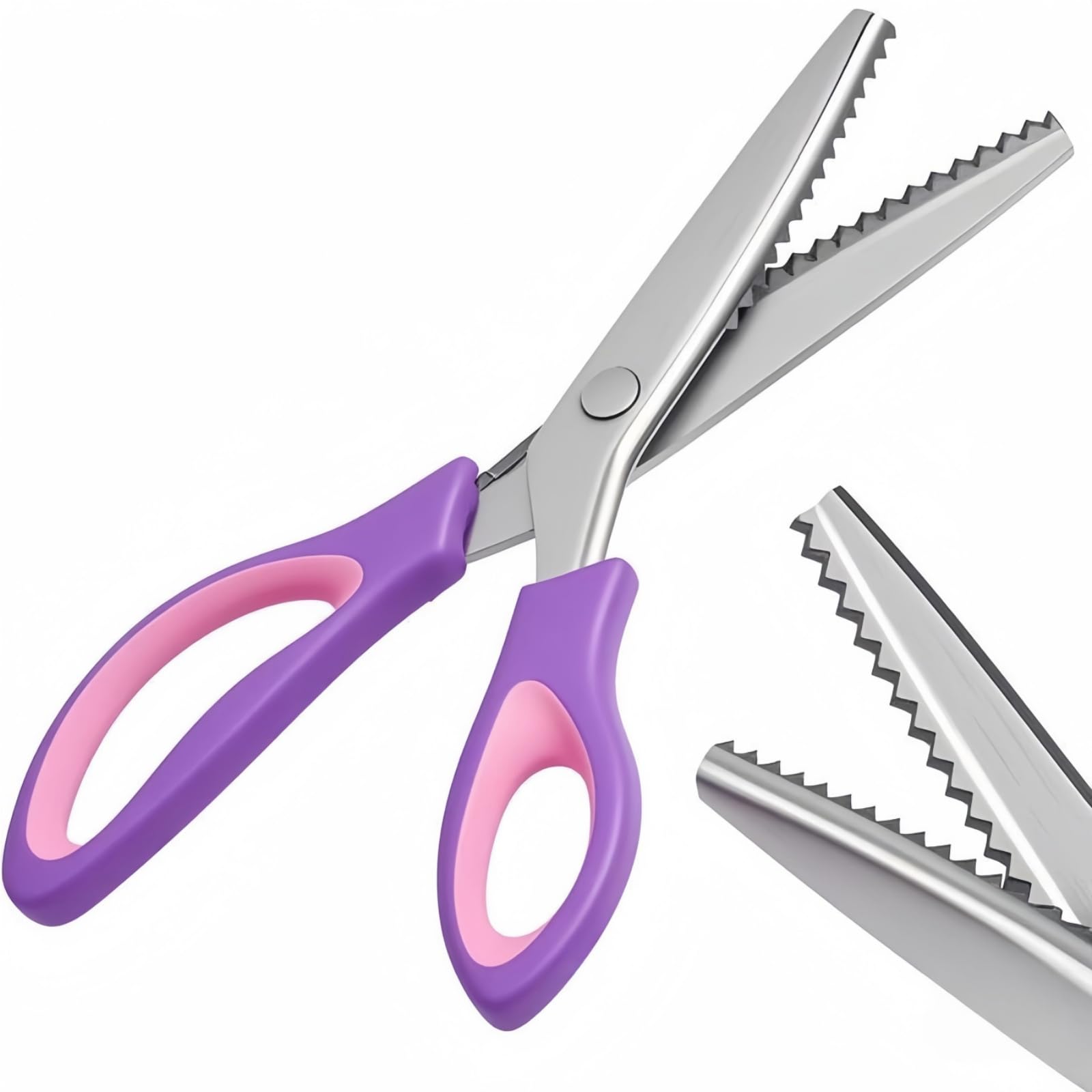 Photo 1 of Pinking Shears? Zig Zag Scissors for Fabric?Pinking Shears for Fabric Cutting,Professional Handheld Dressmaking