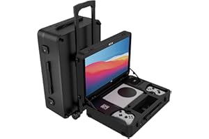 POGA Pro Travel Case with Monitor, The Ultimate Xbox Series S Portable Case and Gaming Station, Pro Black - Series S