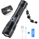 Torcia LED Potente Professionale 10000 Lumen Ricaricabile USB Torce per