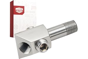 joytrace Oil Pressure Sensor Thread Adapter 1/8-27 NPT Compatible with Chevy/GM Small Block 305/350 Engines with Dual Ports R