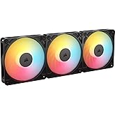 Corsair RS120-R ARGB 120mm PWM ARGB Reverse Fans – Reverse Rotor, +5V ARGB Connections, Eight RGB LEDs, High Static Pressure,