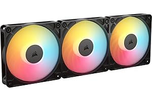 Corsair RS120-R ARGB 120mm PWM ARGB Reverse Fans – Reverse Rotor, +5V ARGB Connections, Eight RGB LEDs, High Static Pressure,