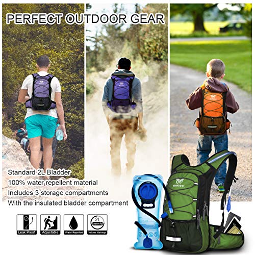 Mothybot Hydration Pack, Insulated Hydration Backpack with 2L BPA Free