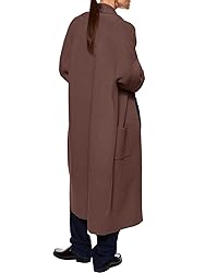 Womens Long Sleeve Maxi Cardigan Open Front