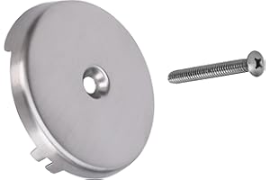 PRIMSOPH One Hole Overflow Faceplate Tub Drain Trim Kit Conversion Kit Assembly Universal Fine Coarse Thread Replacement Brushed Nickel