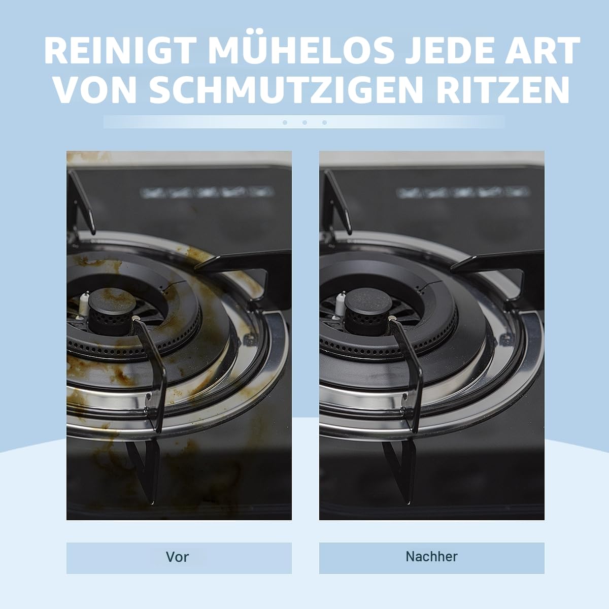 TQRR Hartborsten Eckenreinigungsbürste- Multifunktionale Fugenbürste, Reinigungsbürste, Spaltreinigungsbürste, Reinigungswerkzeuge Für Toilette, Badezimmer, Küche, Haushalt, Fugenmörtel(3, Schwarz) 4