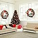 D-FantiX 14 inch Small Merry Christmas Wreaths for Front Door, Small Grapevine Wreath Indoor Winter Holiday Wreaths Front Door Christmas Decoration Clearance (Reindeer Snowman Santa Claus)