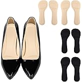 4 Pairs High Heel Inserts for Women, 2 Colors 3 4 Self-Adhesive High Heel Inserts Comfort Shoe Pads Thin Shoe Insoles for Pumps Open Toes Flats