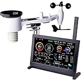 Ecowitt HP2561 Wi-Fi Weather Station Indoor and Outdoor, Includes 7-in-1 Wireless Solar Powered Weather Sensor and 7 Inch TFT