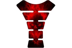 IMMORTAL GRAPHIX Motorcycle Fire Exploding Skull Dark Red Sportbike Tank Pad Protector Guard Sticker Decal