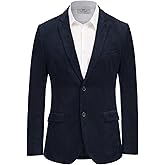 PJ PAUL JONES Mens Corduroy Blazer Jackets Slim Fit Two Button Casual Sports Coat