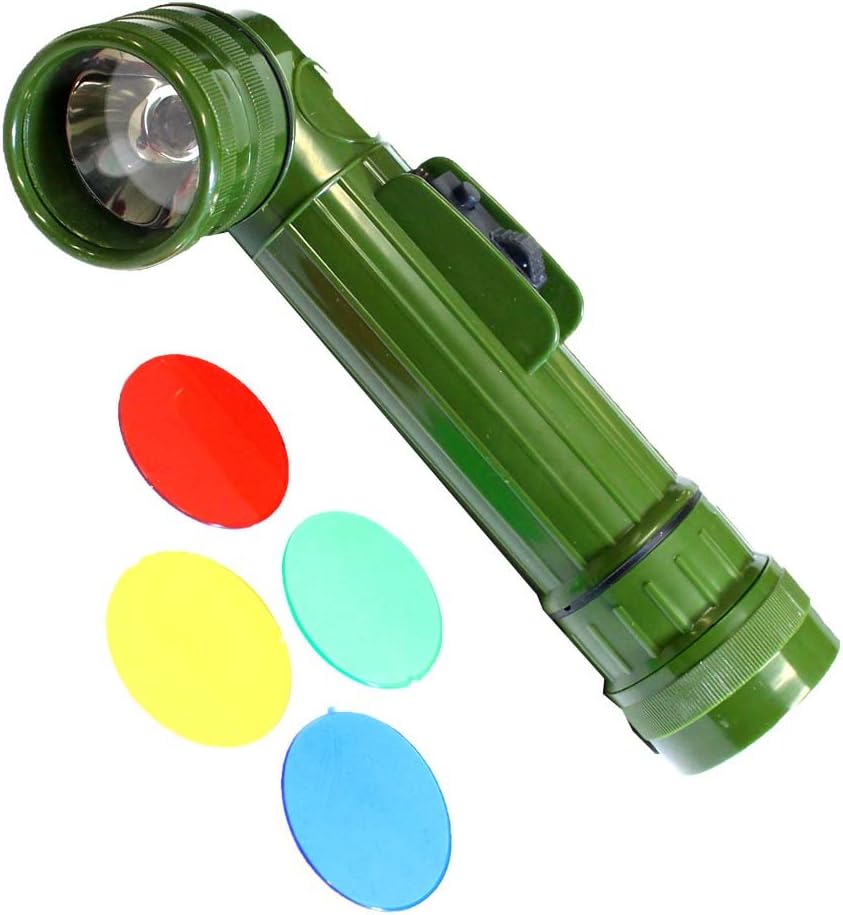 Military Style Torch Flashlight With Colored Lenses Amazon.co.uk DIY