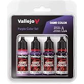Vallejo - Purple Color Set, Game Color, 4 Bottles x 0.6 fl.oz. | Acrylic Game Color Set for Painting Fantasy, Historical, and Wargaming Miniatures, BSL System