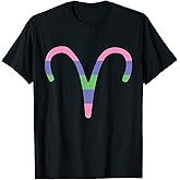 Trigender Aries Sign Trigender Pride Flag T-Shirt