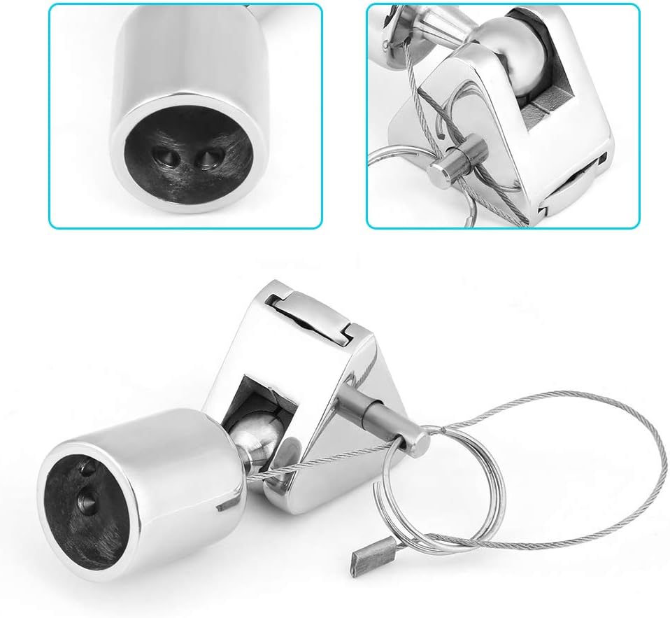 25mm Elerose 316 Stainless Steel Marine Boat Rotatable Top Cap With Deck Bracket Fitting Hardware Hardware Water Sports Svhestia Nl