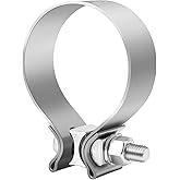 EVIL ENERGY 2.5 Inch Exhaust Clamp,2 1/2" Narrow Band Muffler Clamp Stainless Steel for Pipes,Mufflers,Catalytic Converters 2