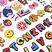Efivs Arts 100pcs Different Shape Shoes Charms Fits for Croc Shoes & Jibbitz Wristband Bracelet Party Gifts