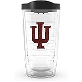 Tervis Made in USA Double Walled Indiana University IU Hoosiers Insulated Tumbler Cup Keeps Drinks Cold & Hot, 16oz Mug, Primary Logo