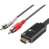 HDMI ARC to RCA Audio Converter,HDMI ARC Audio Extractorfor TV to Speaker | 192KHz CEC Volume Control, Supports PCM2.0, ARC Audio Extractor Cable 6 FT