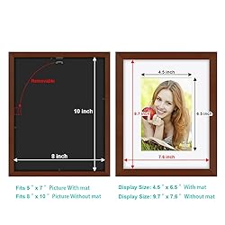 RR ROUND RICH DESIGN Solid Wood 7 Pcs Picture Frame