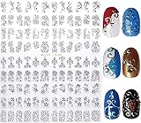 New Arrival Silver 3D Nail Art Stickers Decals,108pcs/sheet Stylish Metallic Mixed Designs Nail Tips Accessory Decoration Tool by AnOs-Health&Beauty