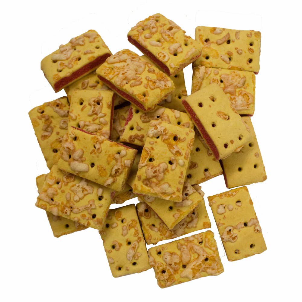 Extra Select Lasagna Squares Dog Treats - Crunchy Dog Biscuits with Tomato Filling, Ideal Training Treats for Dogs & Delightful Snacks - 1 kg Bag