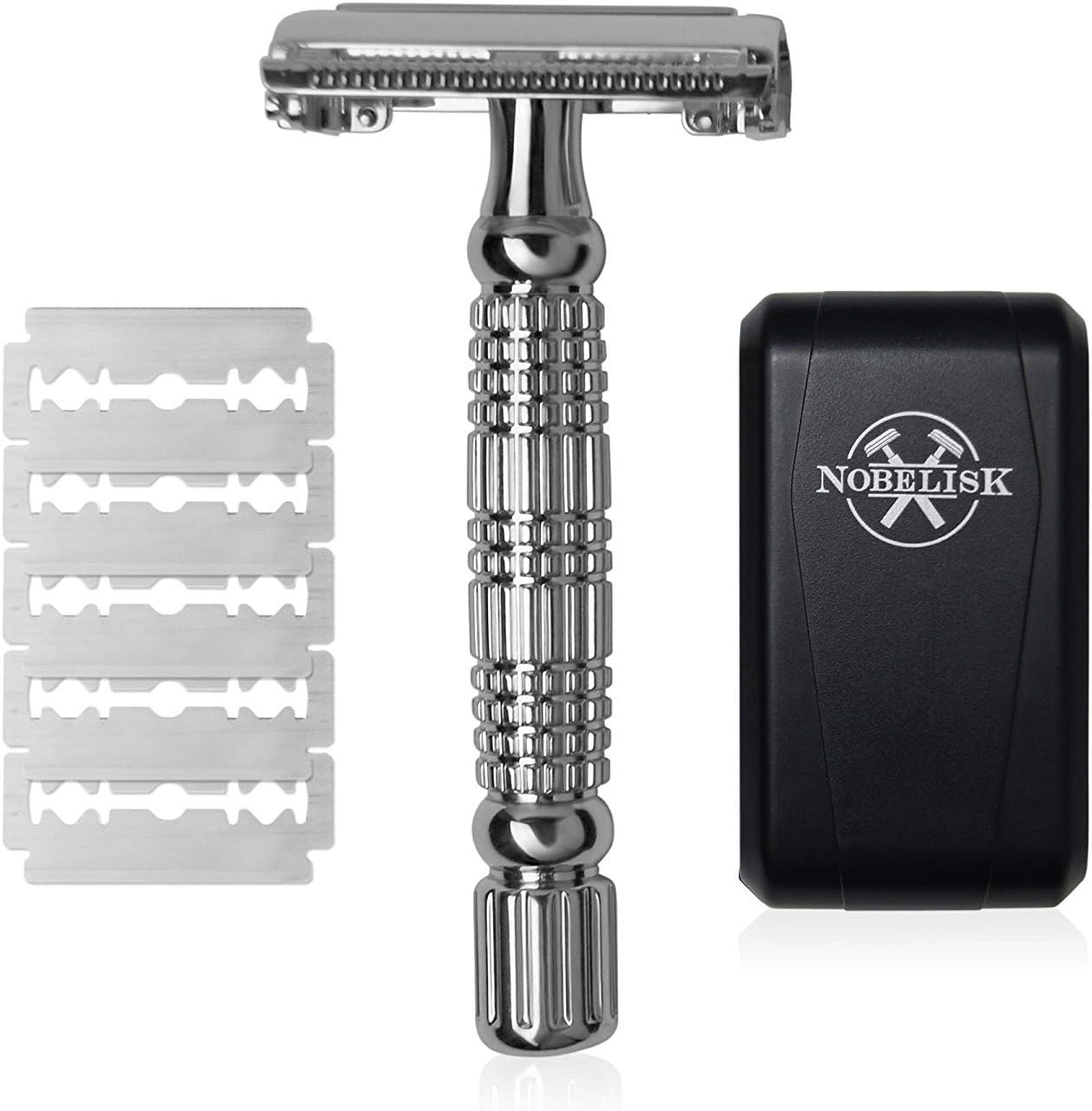 Nobelisk Premium Rasierhobel + 5 Rasier-Klingen
