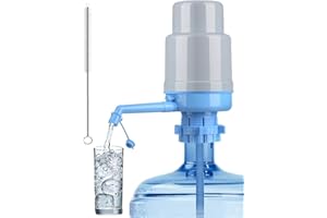 SYCARON Manual Water Pump for 5 Gallon Jug, Universal Water Dispenser for Bottle with Screw Top Jugs, Adjustable Tubs, Protec