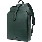 CLUCI Leather Backpack for Women, 15.6 inch Laptop Bag, Large Genuine Work Backpack Travel Back