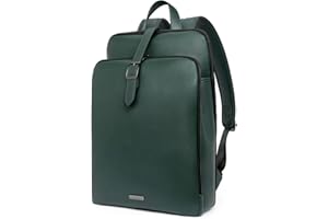 CLUCI Leather Backpack for Women, 15.6 inch Laptop Bag, Large Work Backpack Travel Back, 0-0-c Green, Large, Laptop Backpacks