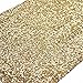 TRLYC 12x 120 Inch Sparkly Gold Sequin Table Runner,Beautiful Sequin Tablerunner Gold