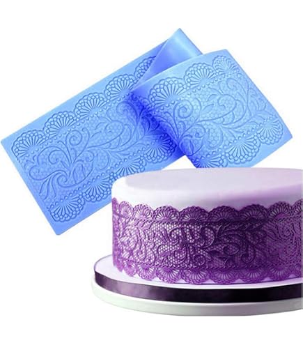 Tapis De Gâteau En Silicone Avec Motif Floral Dentelle - Pour Décorations En Relief - 11