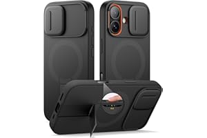 SURITCH for iPhone 17 Case with Camera Control Cover, Camera Slide Cover and Adjustable Kickstand, Compatible with MagSafe, S