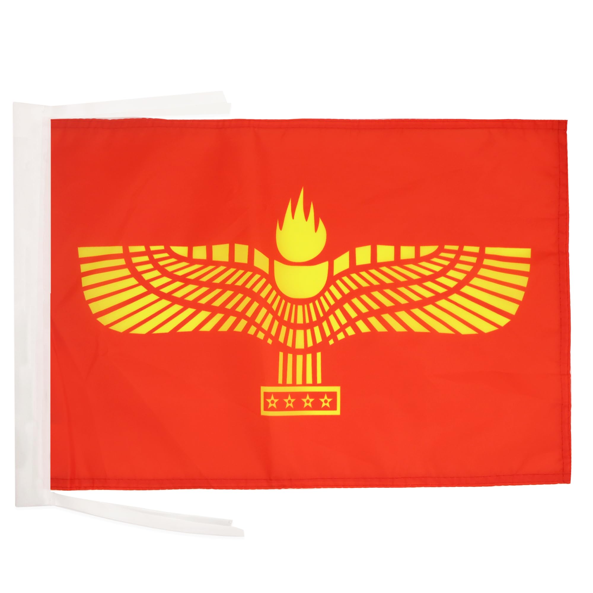 AZ FLAG - Syriac Aramaic Flag - 18'' x 12'' - 100% Polyester Syriac Christians Small Banner with Two Cords - Fade Resistant - Vivid Colors - 18x12 in - 45x30 Cm — image 1